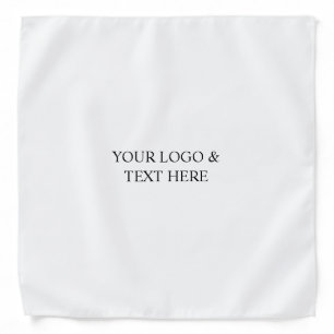 White Personalized – Your Logo & Text Here Bandana