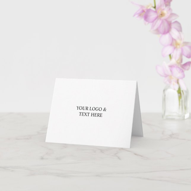 White Personalized – Your Logo & Text Here Card (Orchid)