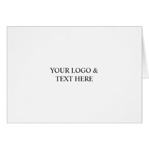 White Personalized – Your Logo & Text Here Cards