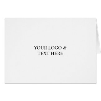 White Personalized – Your Logo & Text Here Cards