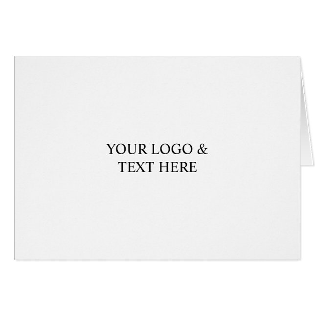 White Personalized – Your Logo & Text Here Cards (Front Horizontal)