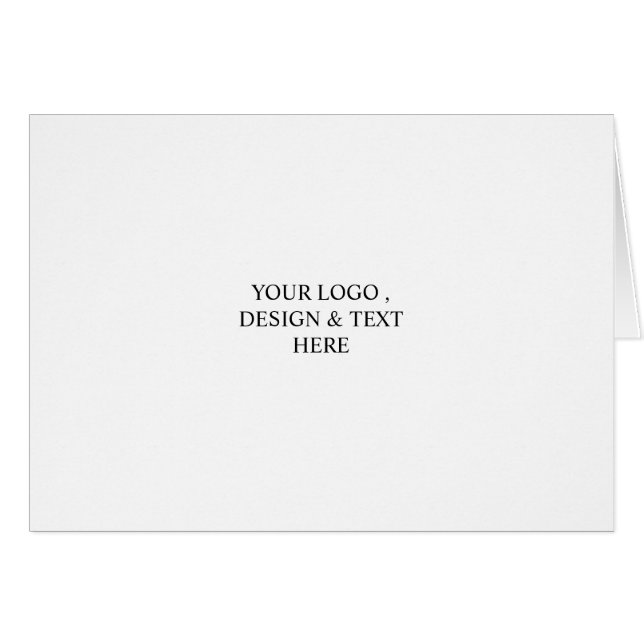 White Personalized – Your Logo & Text Here Cards (Front Horizontal)