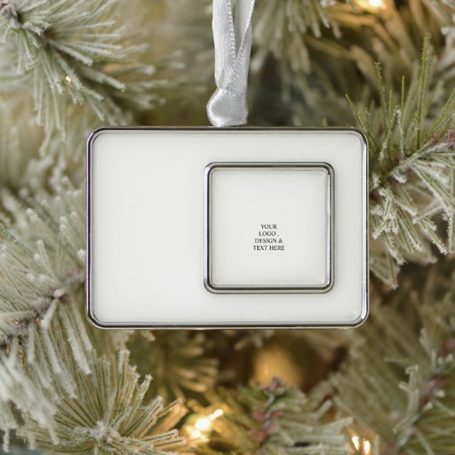 White Personalized – Your Logo & Text Here Christmas Ornament (Tree)