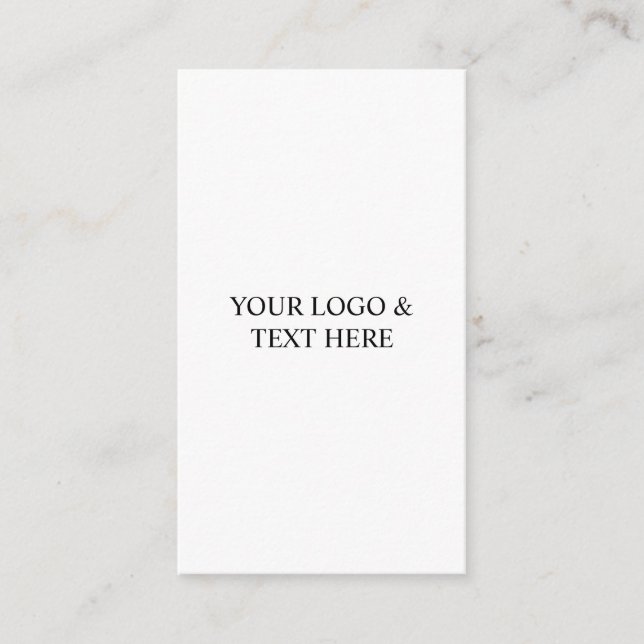 White Personalized – Your Logo & Text Here Enclosure Card (Front)
