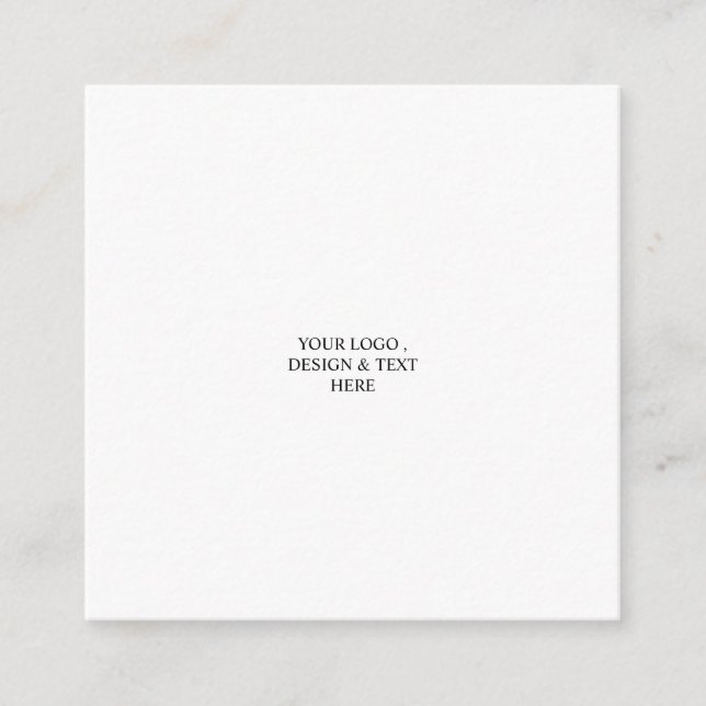 White Personalized – Your Logo & Text Here  Enclosure Card (Front)