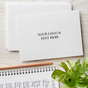 White Personalized – Your Logo & Text Here Envelope