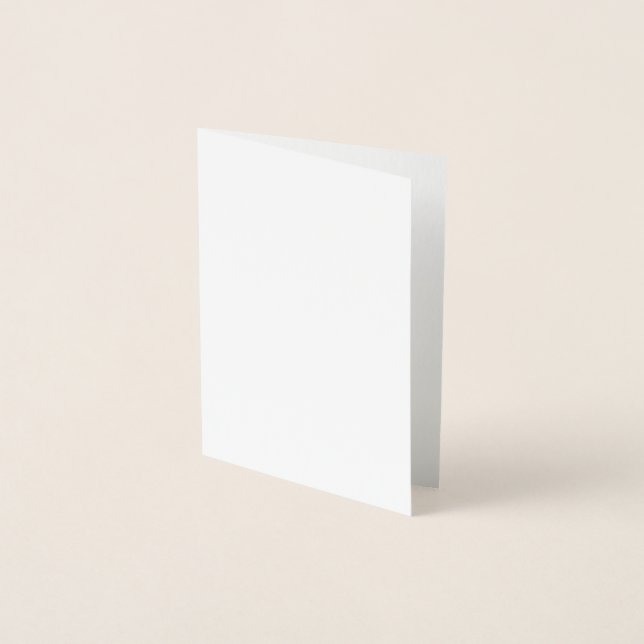 White Personalized – Your Logo & Text Here  Foil Card (Front)