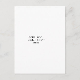White Personalized – Your Logo & Text Here Holiday Postcard