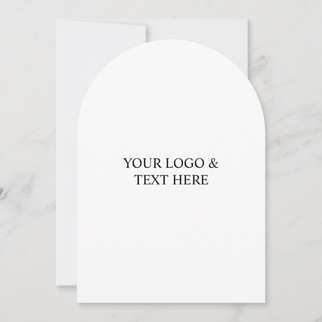 White Personalized – Your Logo & Text Here Invitation (Front)