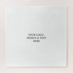 White Personalized – Your Logo & Text Here Jigsaw Puzzle