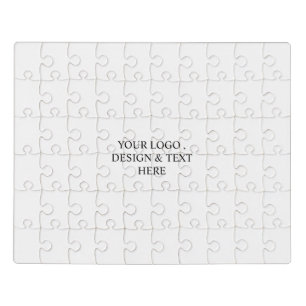White Personalized – Your Logo & Text Here Jigsaw Puzzle