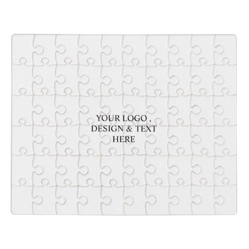 White Personalized – Your Logo & Text Here Jigsaw Puzzle