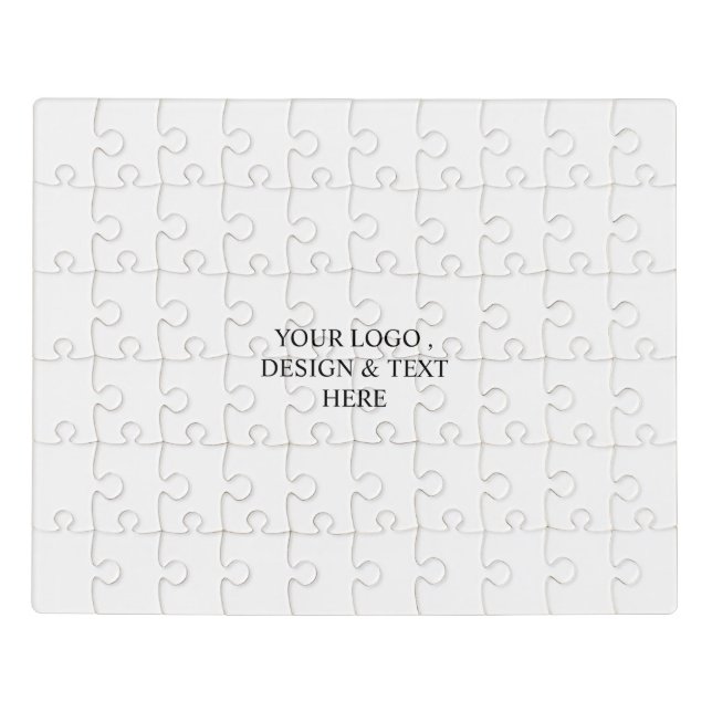 White Personalized – Your Logo & Text Here  Jigsaw Puzzle (Puzzle Horizontal)