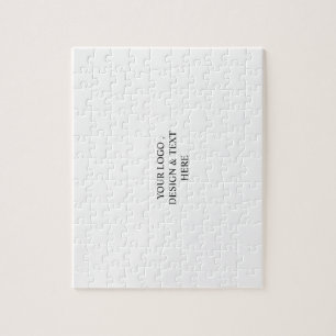 White Personalized – Your Logo & Text Here Jigsaw Puzzle
