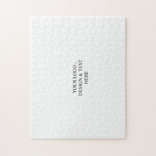 White Personalized – Your Logo & Text Here Jigsaw Puzzle