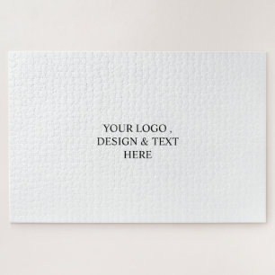 White Personalized – Your Logo & Text Here Jigsaw Puzzle