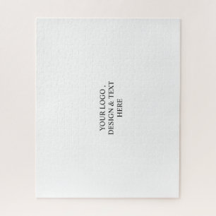 White Personalized – Your Logo & Text Here Jigsaw Puzzle