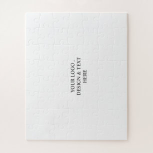 White Personalized – Your Logo & Text Here Jigsaw Puzzle