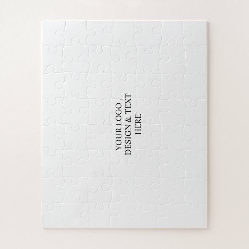White Personalized – Your Logo & Text Here Jigsaw Puzzle