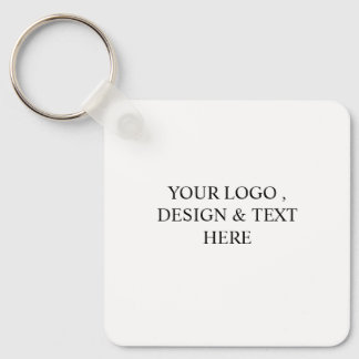 White Personalized – Your Logo & Text Here Keychain