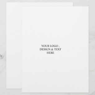 White Personalized – Your Logo & Text Here Letterhead