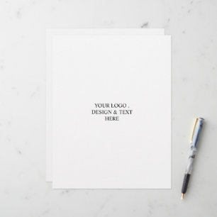 White Personalized – Your Logo & Text Here Letterhead