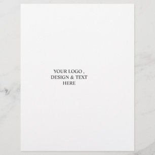 White Personalized – Your Logo & Text Here Letterhead