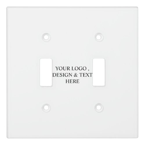 White Personalized – Your Logo & Text Here Light Switch Cover