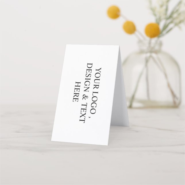 White Personalized – Your Logo & Text Here  Loyalty Card (Front)