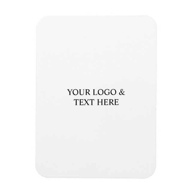 White Personalized – Your Logo & Text Here Magnet (Vertical)