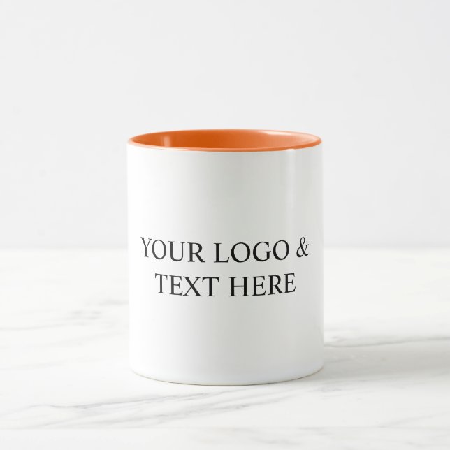 White Personalized – Your Logo & Text Here Mug (Center)