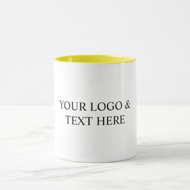 White Personalized – Your Logo & Text Here Mug (Center)