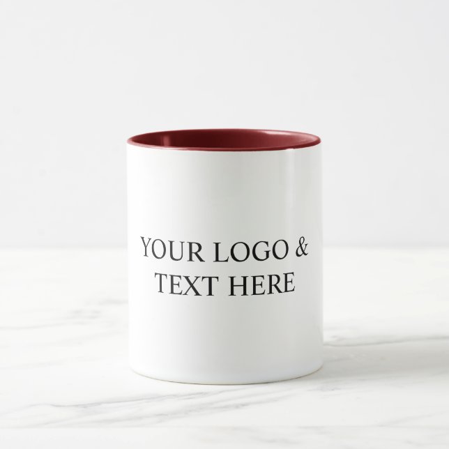 White Personalized – Your Logo & Text Here Mug (Center)