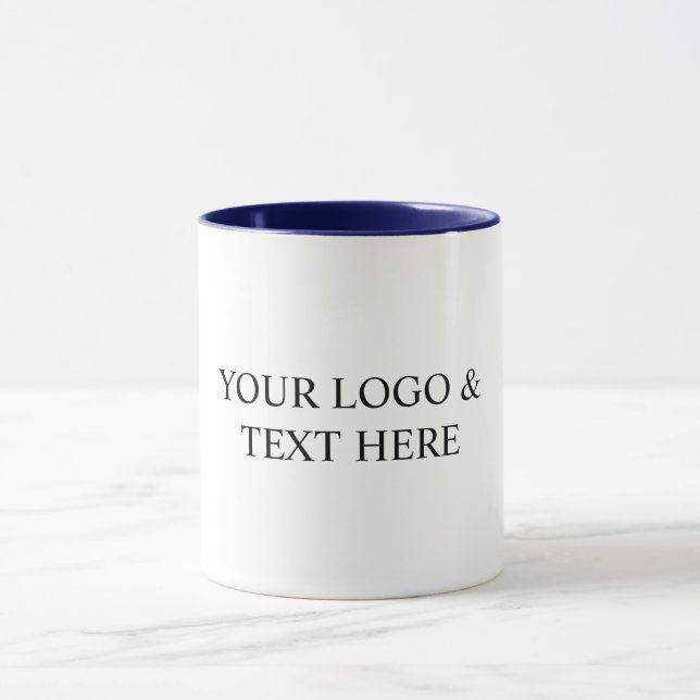 White Personalized – Your Logo & Text Here Mug (Center)