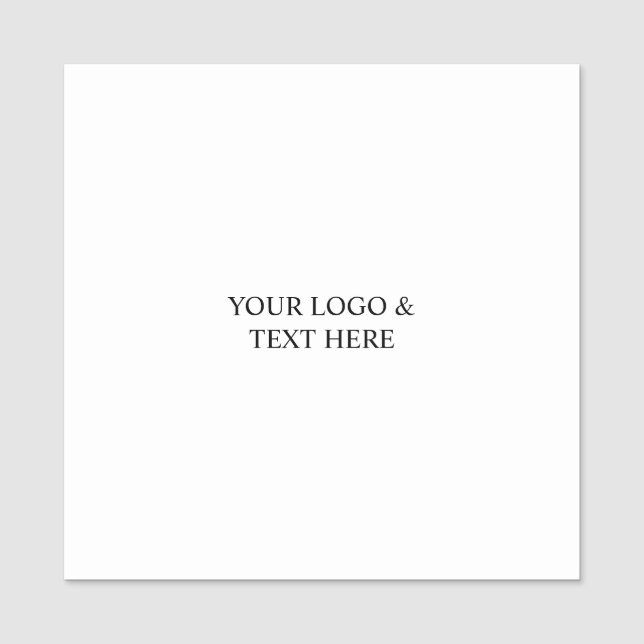 White Personalized – Your Logo & Text Here Name Tag (Front)