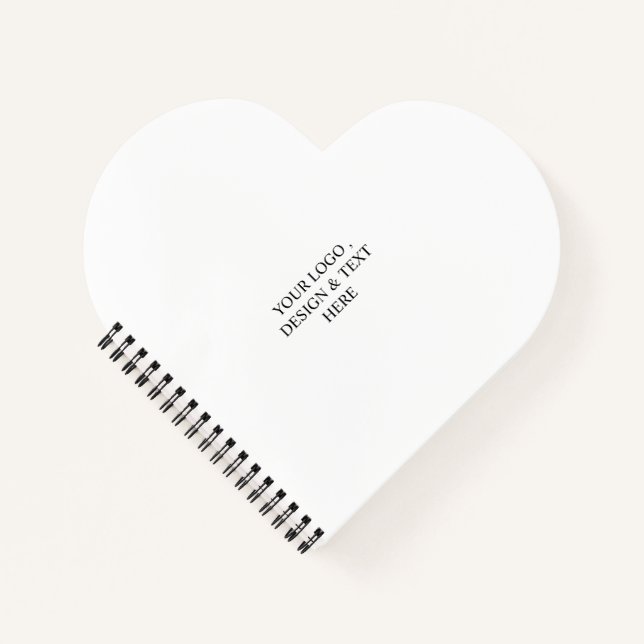 White Personalized – Your Logo & Text Here  Notebook (Front)