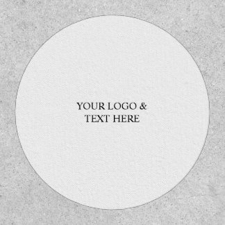 White Personalized – Your Logo & Text Here Patch