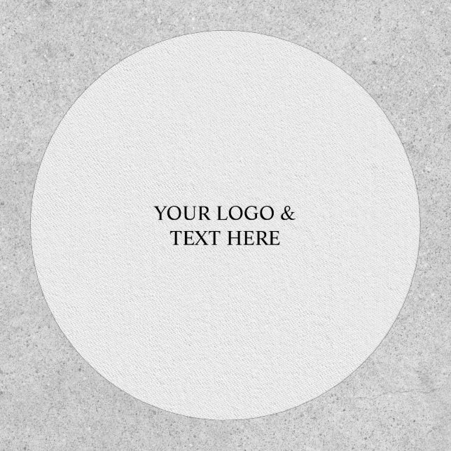 White Personalized – Your Logo & Text Here Patch (Front)