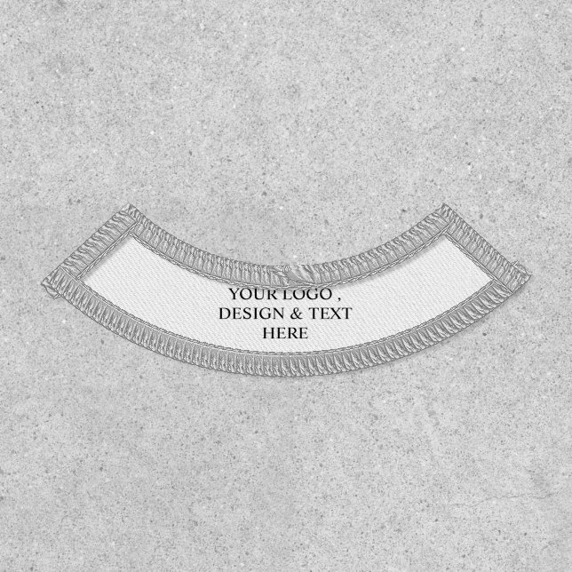 White Personalized – Your Logo & Text Here Patch (Front)