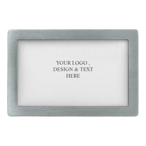 White Personalized – Your Logo & Text Here Patch Belt Buckle