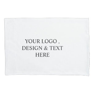 White Personalized – Your Logo & Text Here Pillow Case