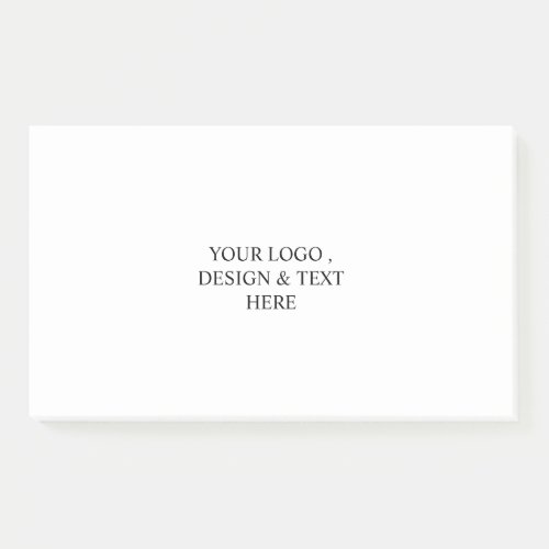 White Personalized – Your Logo & Text Here  Post-it Notes
