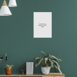 White Personalized – Your Logo & Text Here  Poster