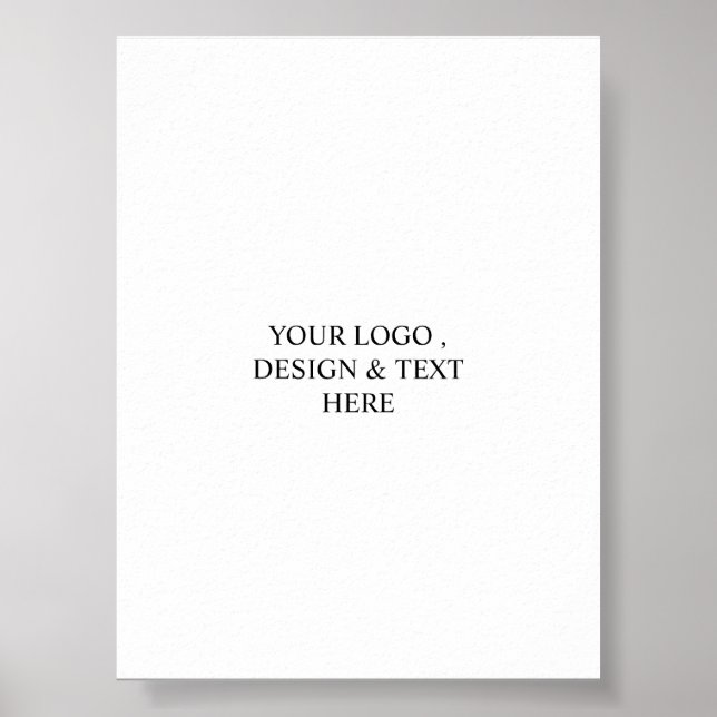 White Personalized – Your Logo & Text Here  Poster (Front)