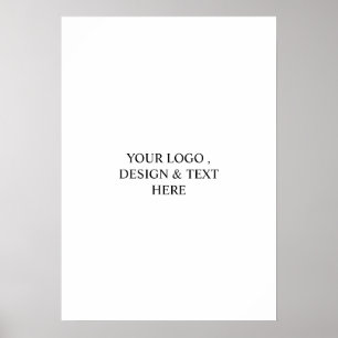White Personalized – Your Logo & Text Here  Poster