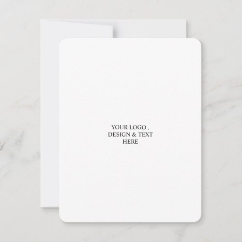 White Personalized – Your Logo & Text Here  RSVP Card