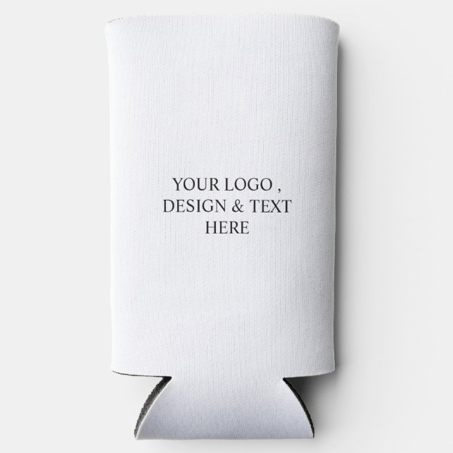 White Personalized – Your Logo & Text Here Seltzer Can Cooler (Front)