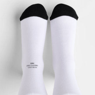 White Personalized – Your Logo & Text Here Socks