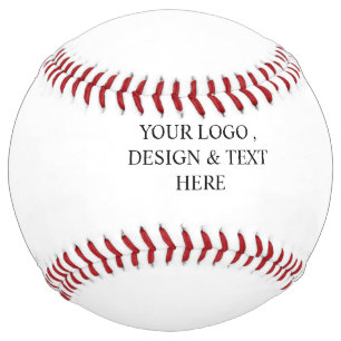White Personalized – Your Logo & Text Here Softball
