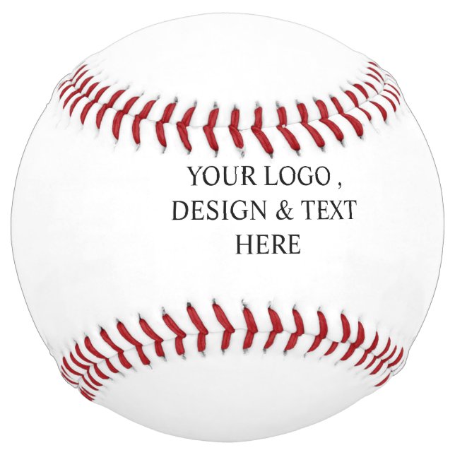 White Personalized – Your Logo & Text Here Softball (Front)